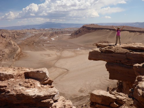 Anne above the Valley de la Luna, San Pedro de Atacama