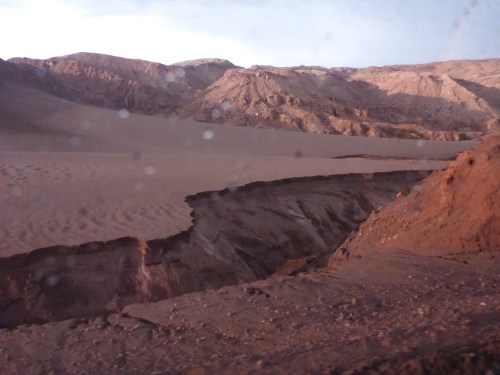 The rain is quickly leaving its mark in the Valle de la Luna