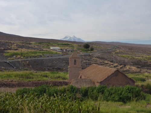 Tocanao village church and terraces on our way to the altiplanic lagoons
