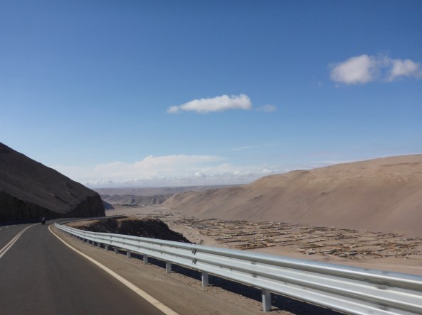 Riding down towards Arica