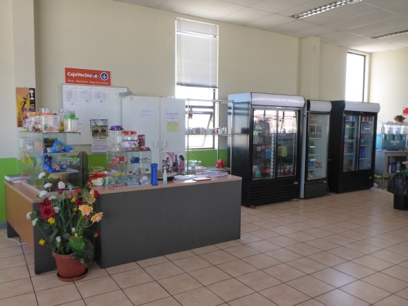 Level 1 of the Chilean customs & immigration building - cafetaria where you buy carbon copies of RVP