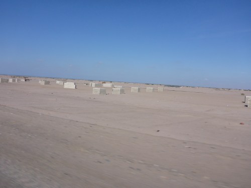 What are these tiny concrete blocks outside Tacna??