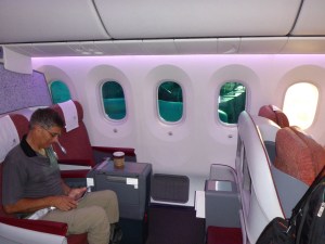 My four windows, dimmed for my comfort