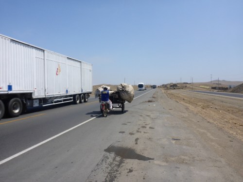 Typical traffic on the Panamericana Norte