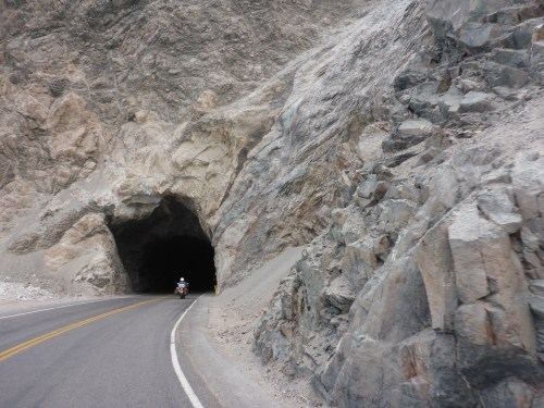 Into the black, no fancy tunnel entrances here.