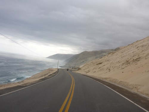 Down to the ocean yet again under a grey sky