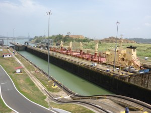 ... Now in the last set of locks ready to head out to the Pacific