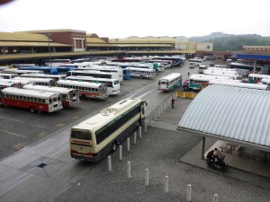 The old airport is now a major bus station and shopping centre - notice the shoe shine below