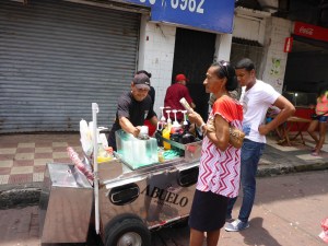 Shaved ice drinks seller, Panama City