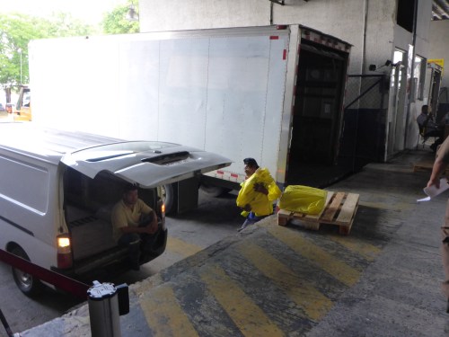 Panama cargo area - the drop is a bit too much for the bikes