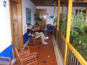 Just relaxing at our Finca Hotel El Laurel, Colombia