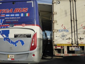 At Paso Canoas border post