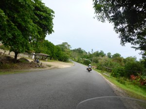 The Panamwrican highway in Costa Rica, past Rio Claro