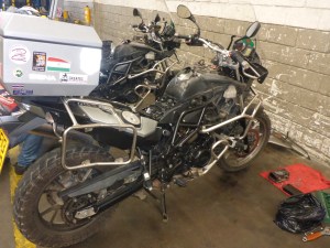 Streak and Storm stripped down for Custom's inspection