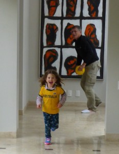 Pure joy on Isabel's face while playing with Anthony