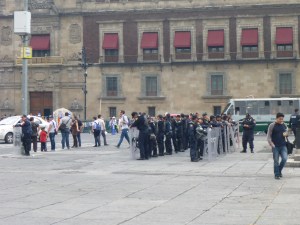 Riot police on Zocalo