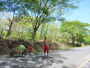 Lizard seller in Honduras