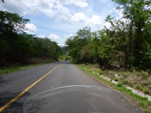 It is 'red team' territory - in other areas, the red rocks were painted over in white in Guatemala