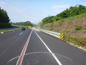 This emergency truck escape line started further up the hill, cutting out sharp bends - Guatemala