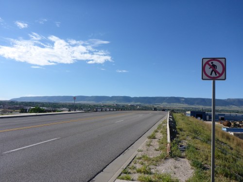 No pedestrians allowed beyond this point in Casper