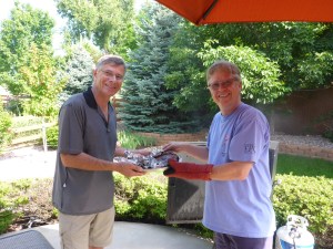 Anthony and Mike preparing the smoked ribs