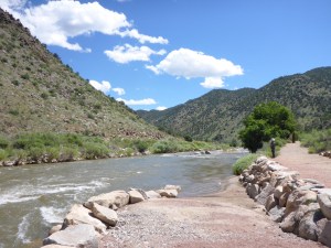 A stop along the Arkansas river