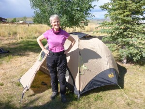 Our camping site behind the Inn at Tomichi Village outside Gunnison