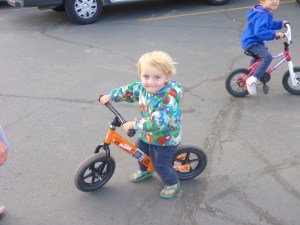 Justin's starting early on a KTM