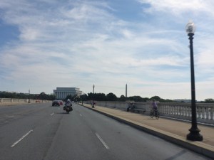 Crossing the Potomac towards Lincoln's Memorial