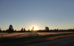 Leaving our campground at 6am