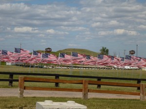 Field of Flags at the Buffalo Chip campground to honour those who serve in the military