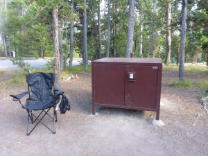 Bear box for each camping spot in Yellowstone