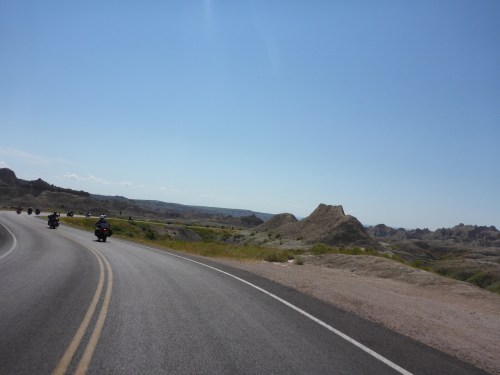 Badlands National Park - so many motorcyclists