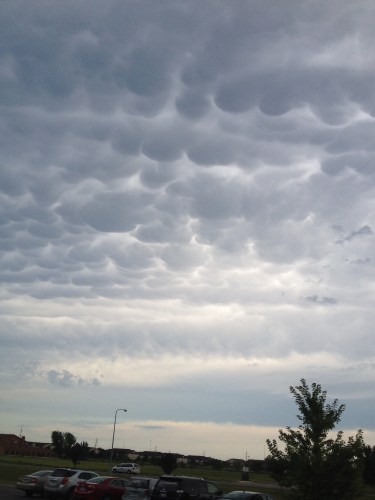 Storm building in Fargo, North Dakota