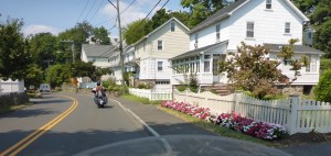 Following David through Greenwich to their home for lunch