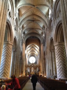 Inside Durham cathedral