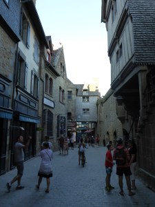 The medieval streets within the Mont-Saint-Michel 