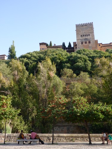Locals enjoying a balmy evening, Granada