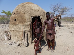 Himba family outside their living area where we spent a couple of hours