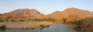 Angola across the Kunene river at Syncro Camp
