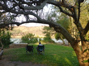 Our camp site at Kunene River Lodge