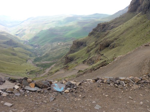 Blue arrow = crash barrier?