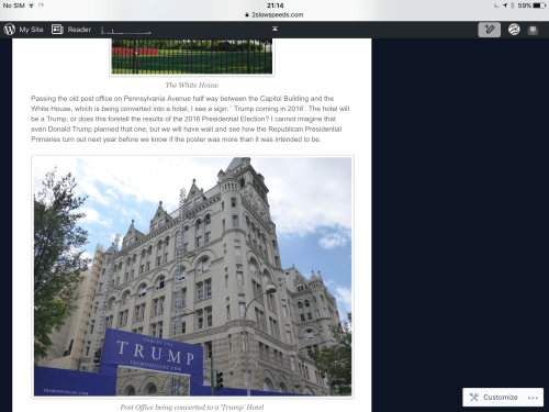 White House and Trump coming in 2016